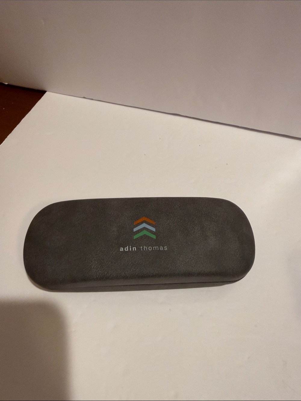 adin thomas Hard Case for eyeglasses - Charcoal with Color Chevron Logo